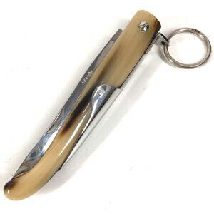 Hermes Knife Paper Buffalo Horn Beige Shoulder Bag